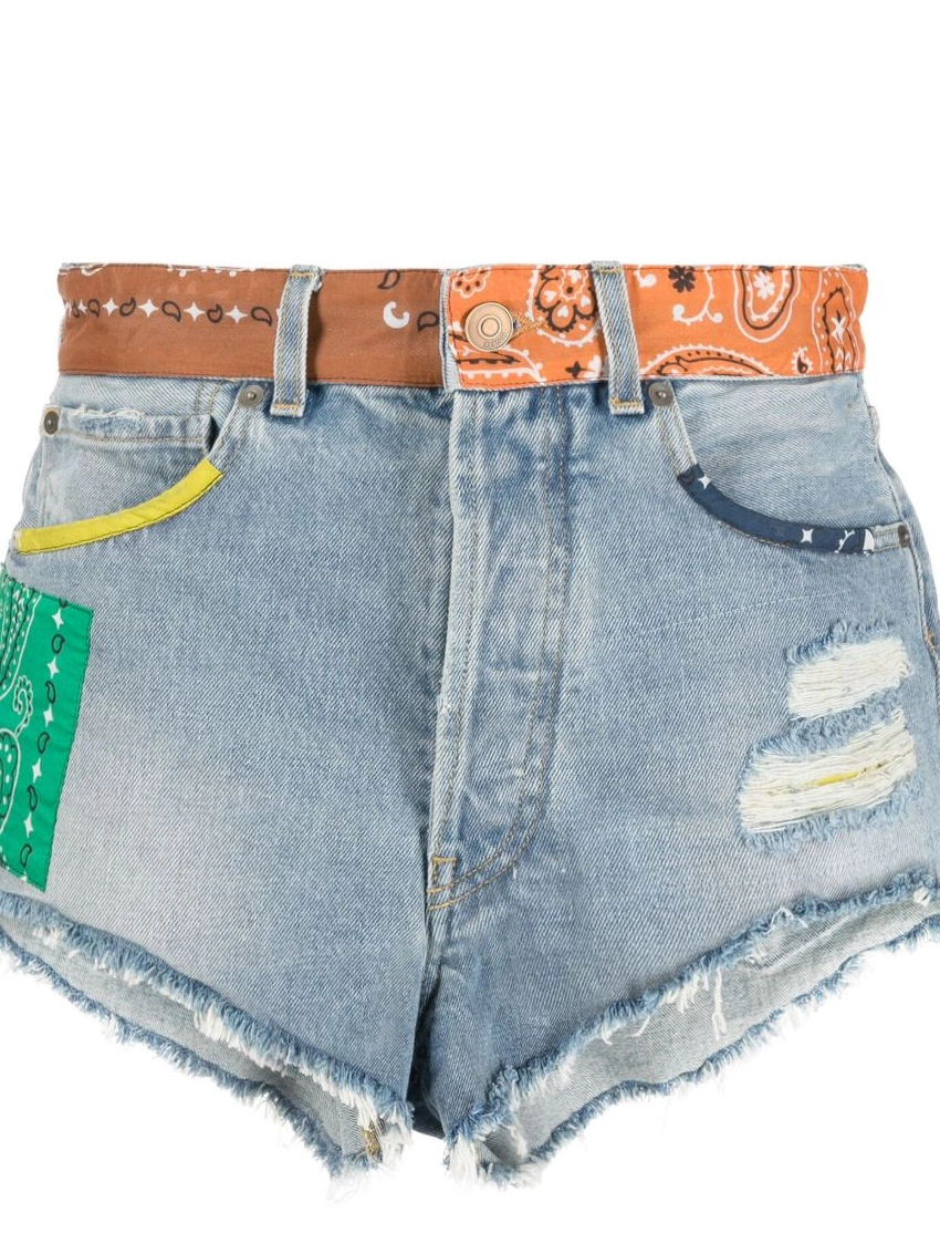 Affordable bandana-print shorts Women denim Alanui California 0327
